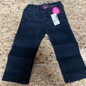 Children’s Place Baby/Toddler girls dark denim jeans 18-24 month. NWT.